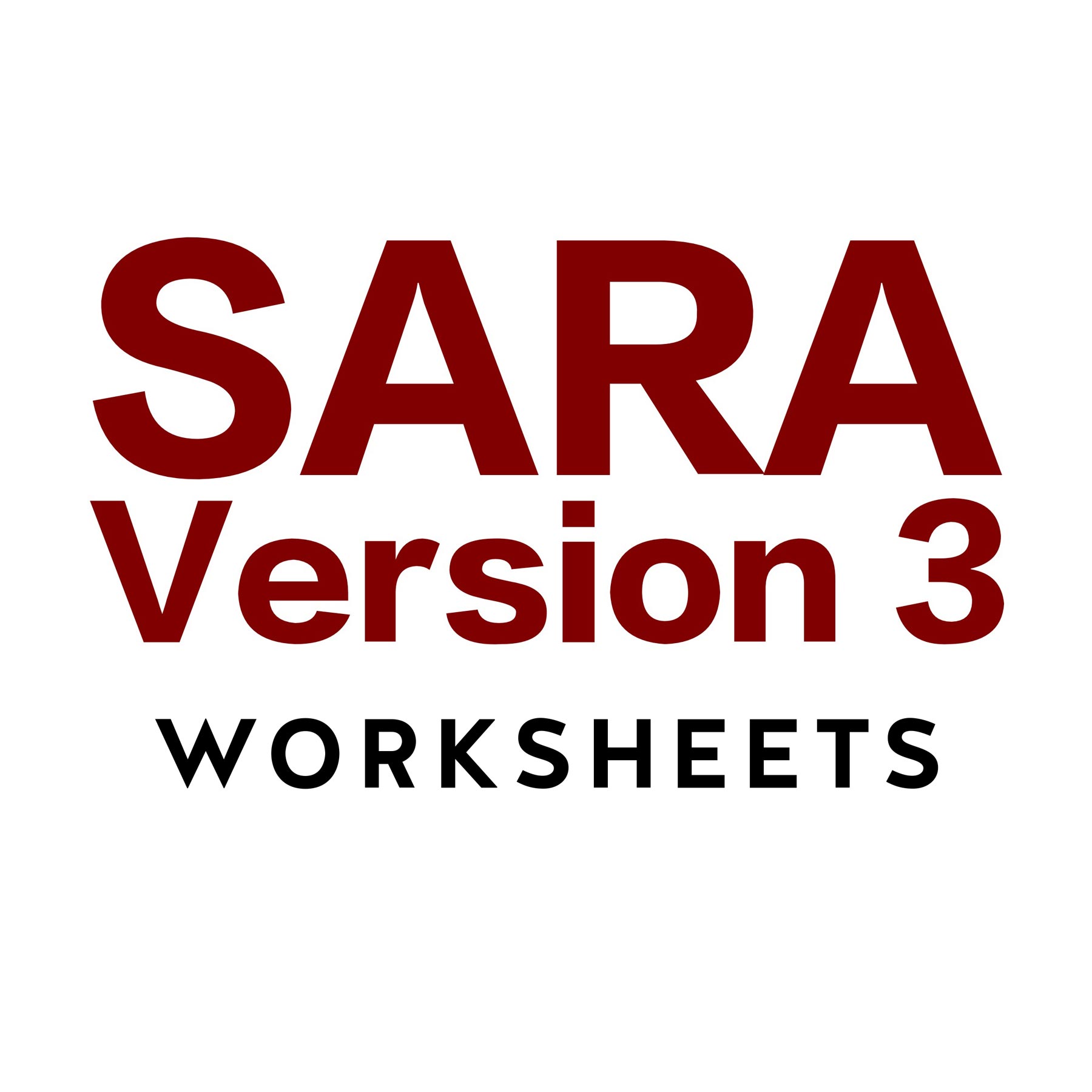Spousal Assault Risk Assessment Guide, Version 3 (SARA-V3) Worksheets (50pk) Spousal Assault Risk Assessment Guide, Version 3 (SARA-V3) Worksheets (50pk)