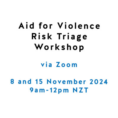 Aid for Violence Risk Triage Workshop (2024) Aid for Violence Risk Triage Workshop (2024)